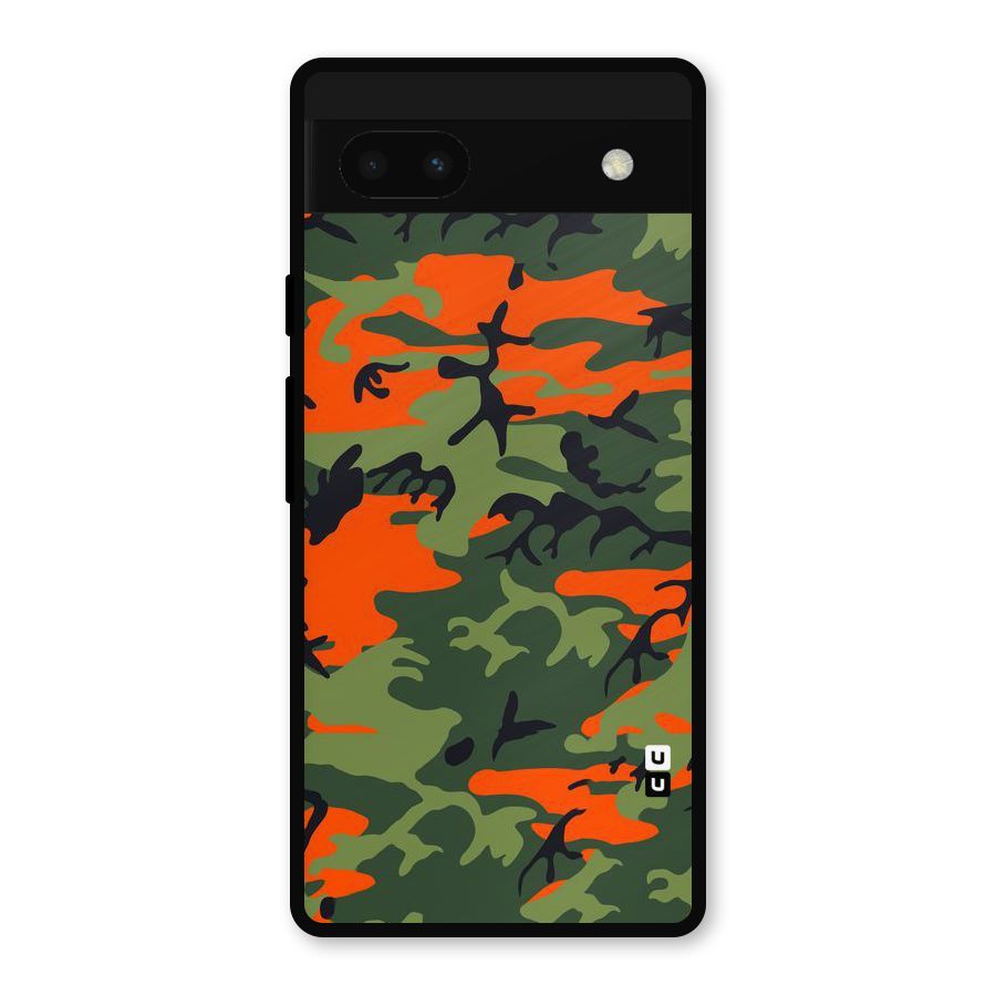 Army Pattern Metal Back Case for Google Pixel 6a