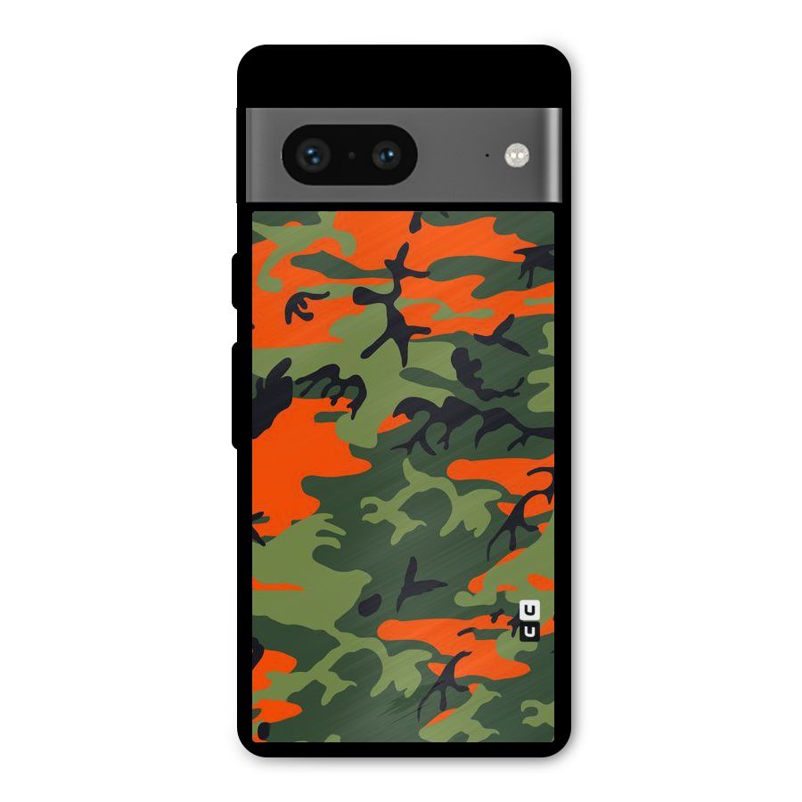 Army Pattern Metal Back Case for Google Pixel 7