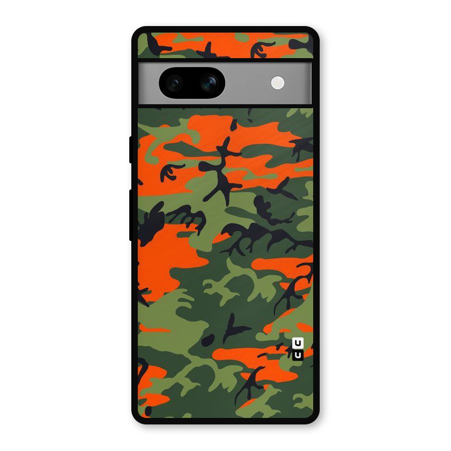 Army Pattern Metal Back Case for Google Pixel 7a