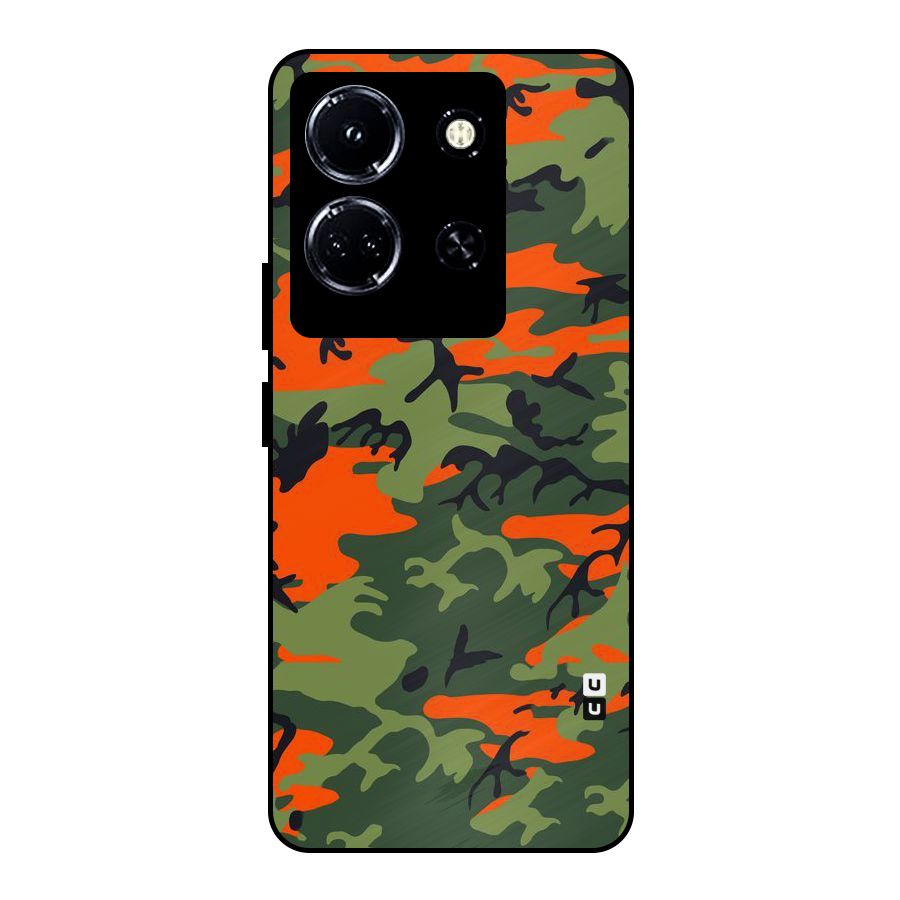 Army Pattern Metal Back Case for Infinix Note 30 5G