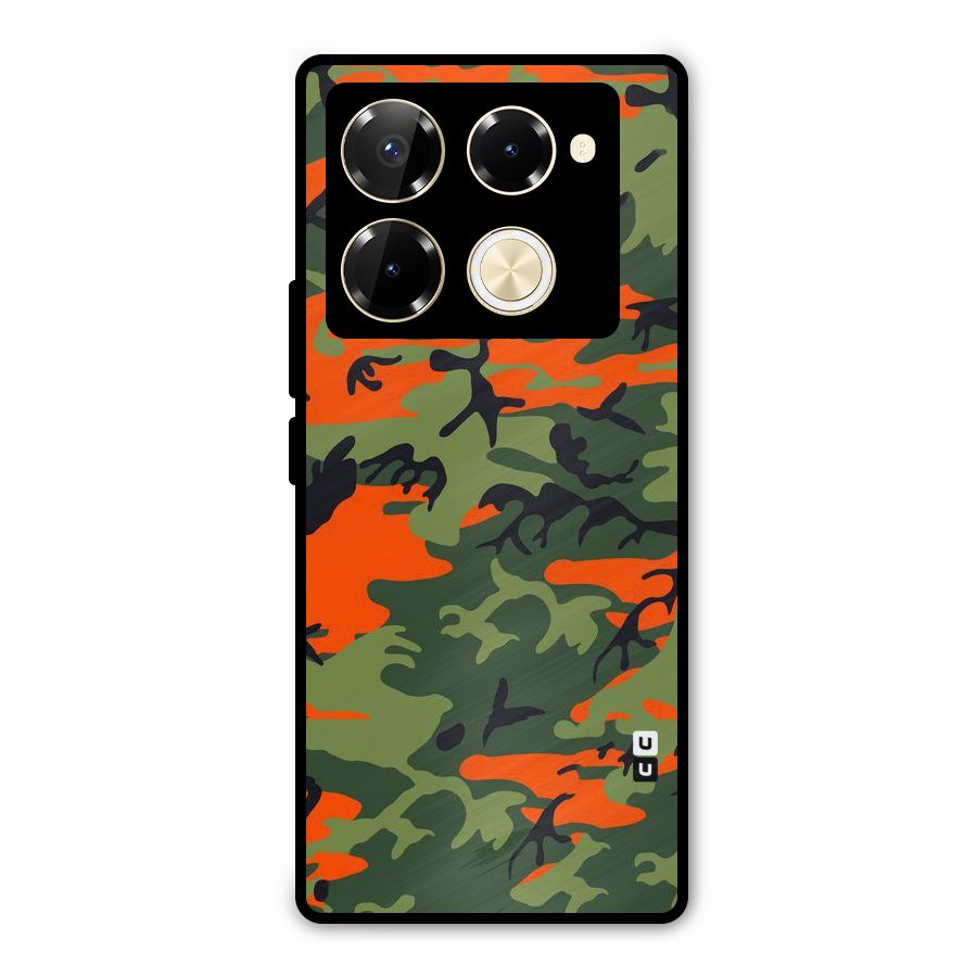Army Pattern Metal Back Case for Infinix Note 40 Pro Plus