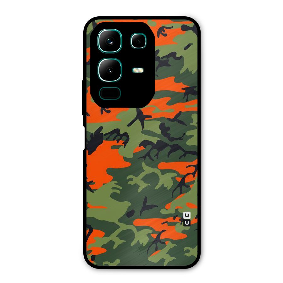 Army Pattern Metal Back Case for Infinix Note 50x