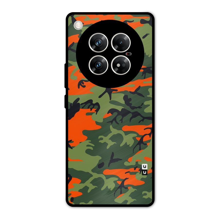 Army Pattern Metal Back Case for Infinix Zero 40 5G