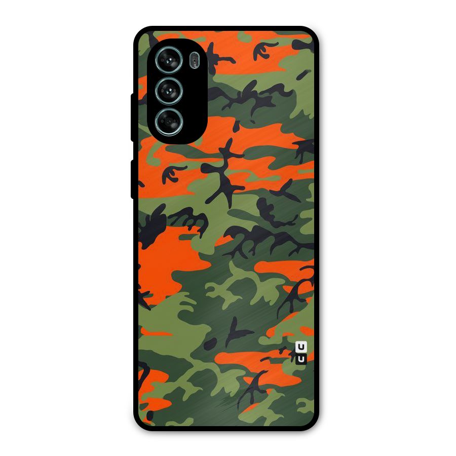Army Pattern Metal Back Case for Moto G62