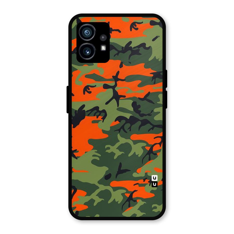 Army Pattern Metal Back Case for Nothing Phone 1