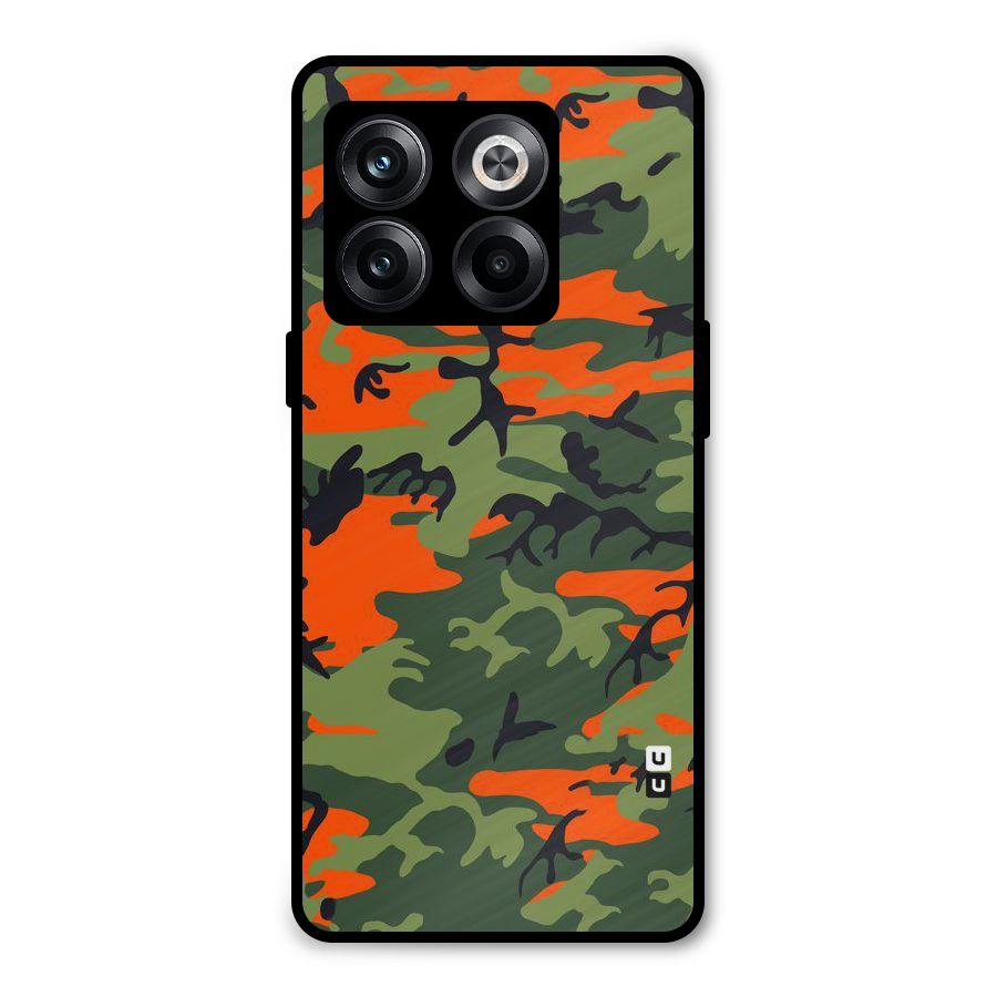 Army Pattern Metal Back Case for OnePlus 10T