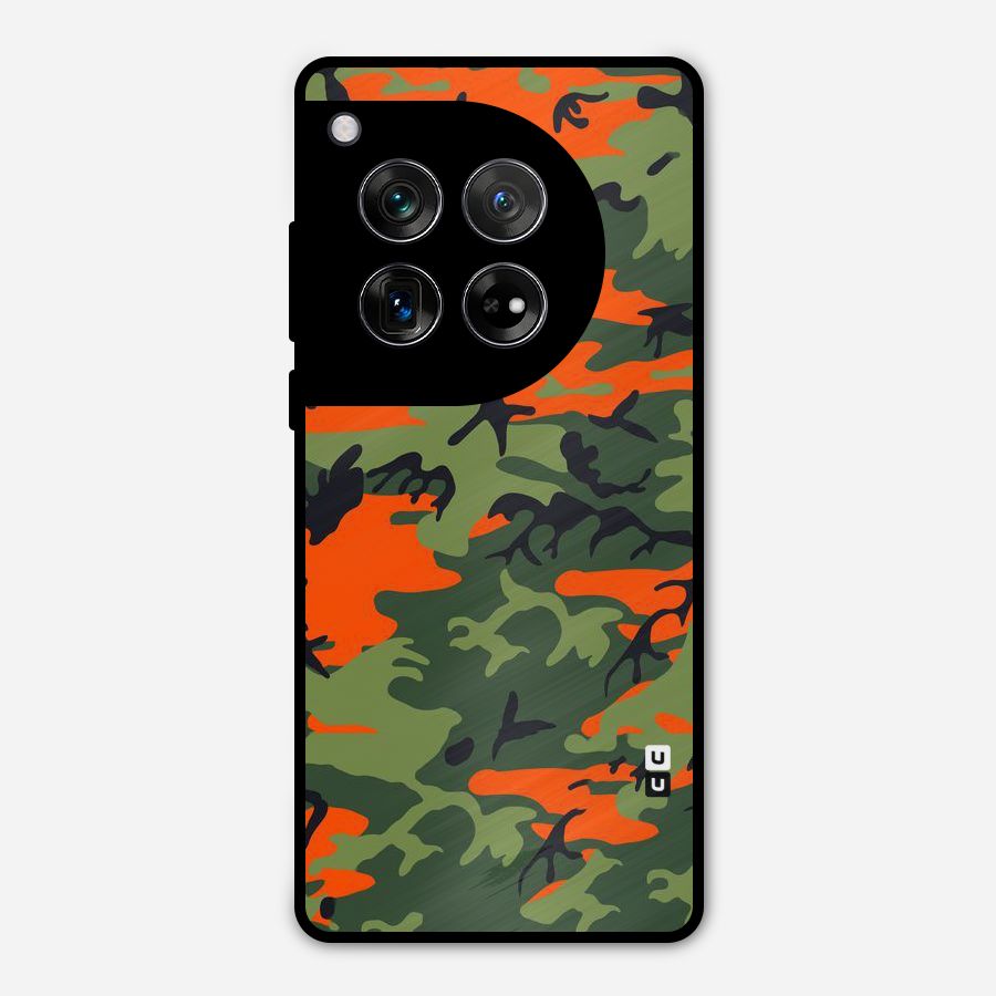 Army Pattern Metal Back Case for OnePlus 12