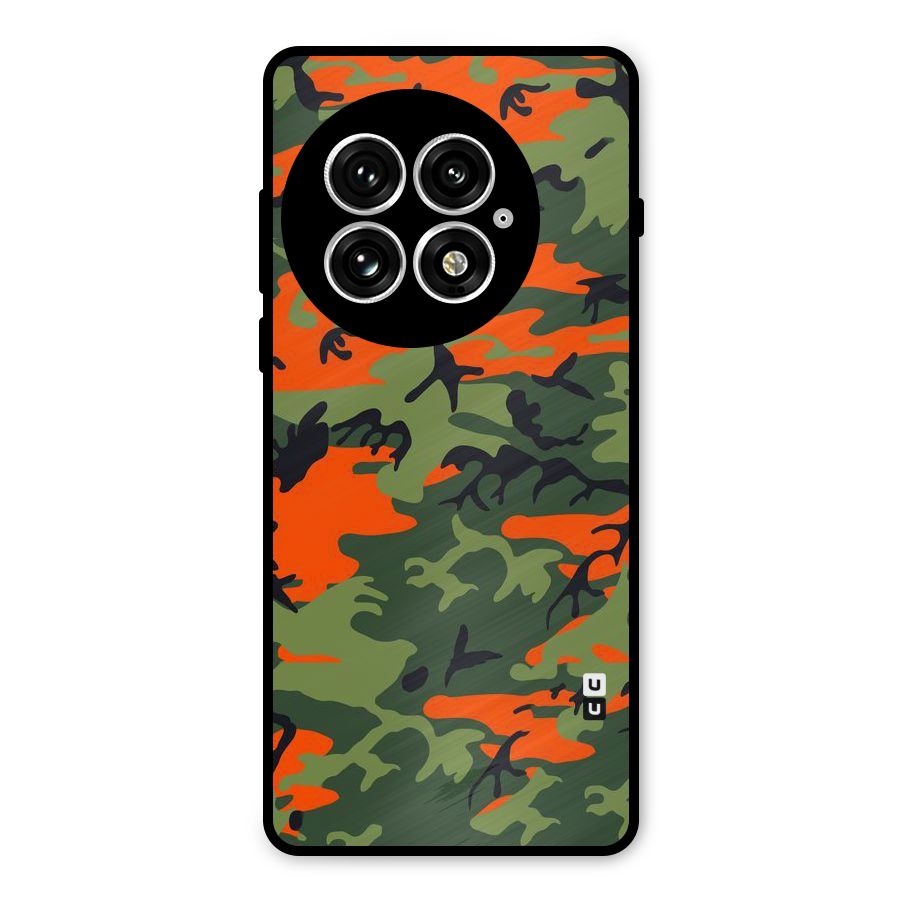 Army Pattern Metal Back Case for OnePlus 13