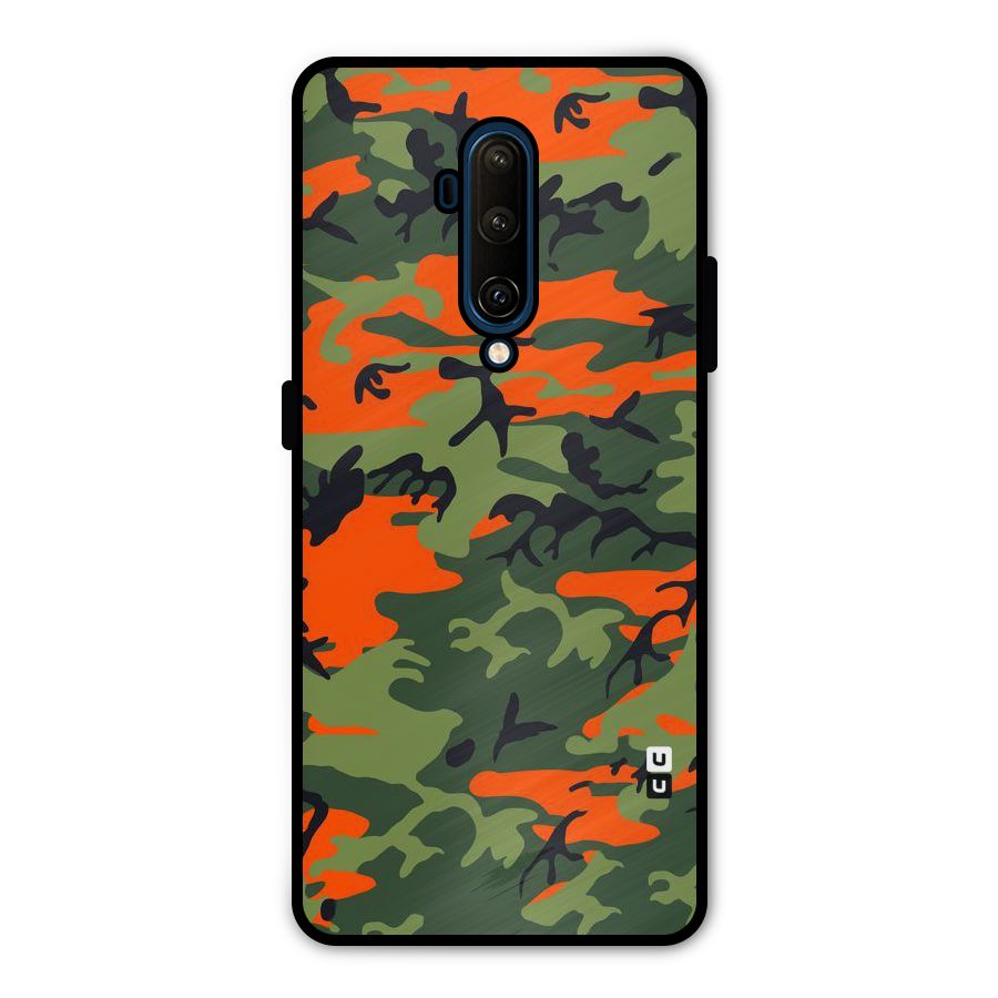 Army Pattern Metal Back Case for OnePlus 7T Pro