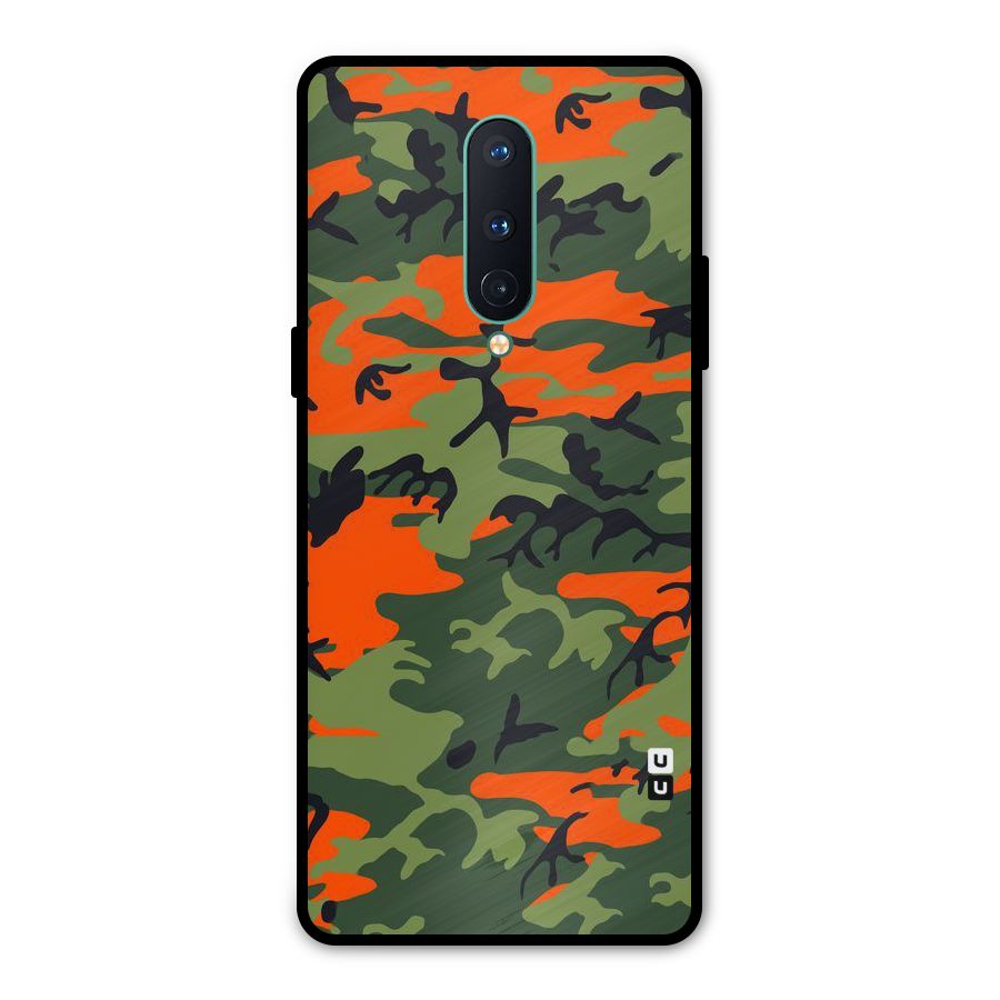 Army Pattern Metal Back Case for OnePlus 8