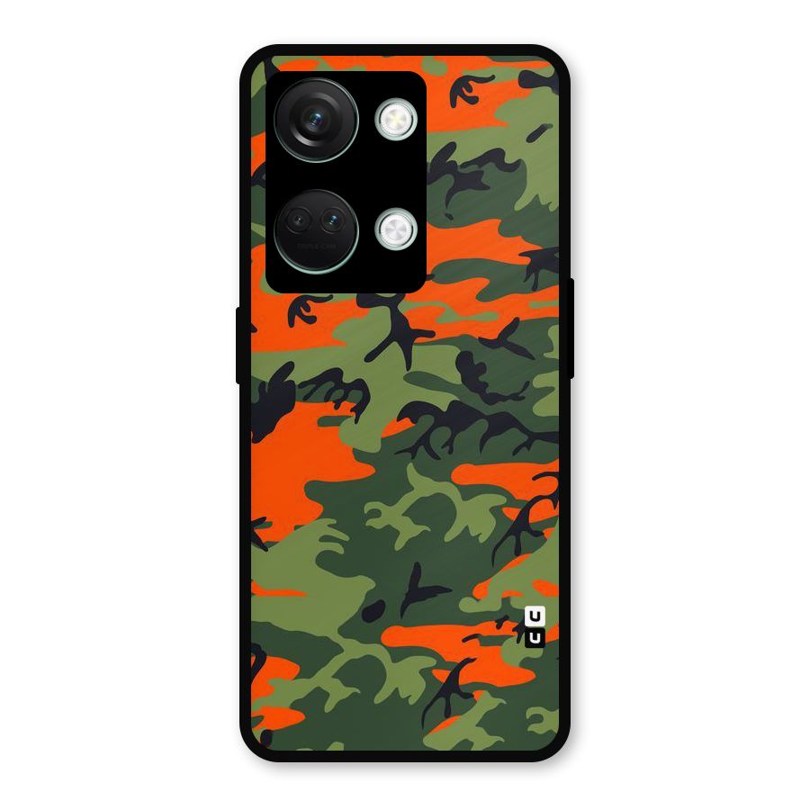Army Pattern Metal Back Case for OnePlus Nord 3