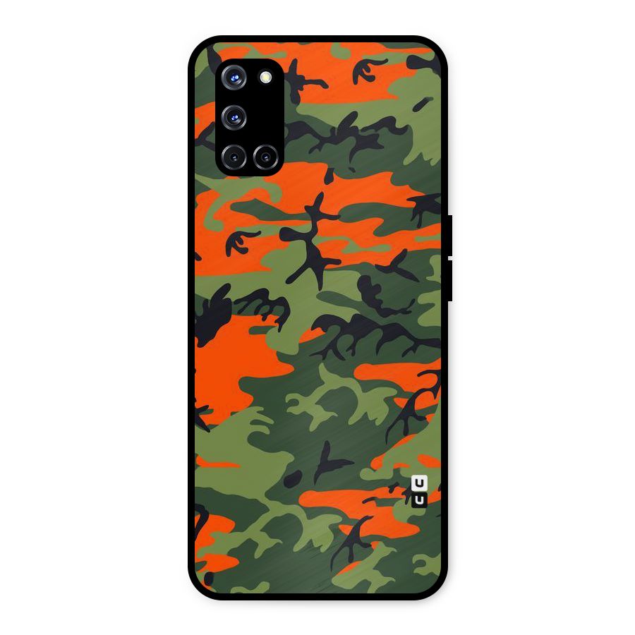 Army Pattern Metal Back Case for Oppo A52