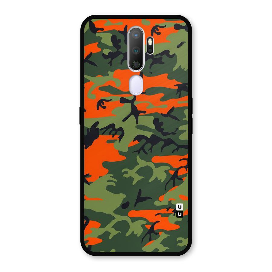 Army Pattern Metal Back Case for Oppo A9 (2020)