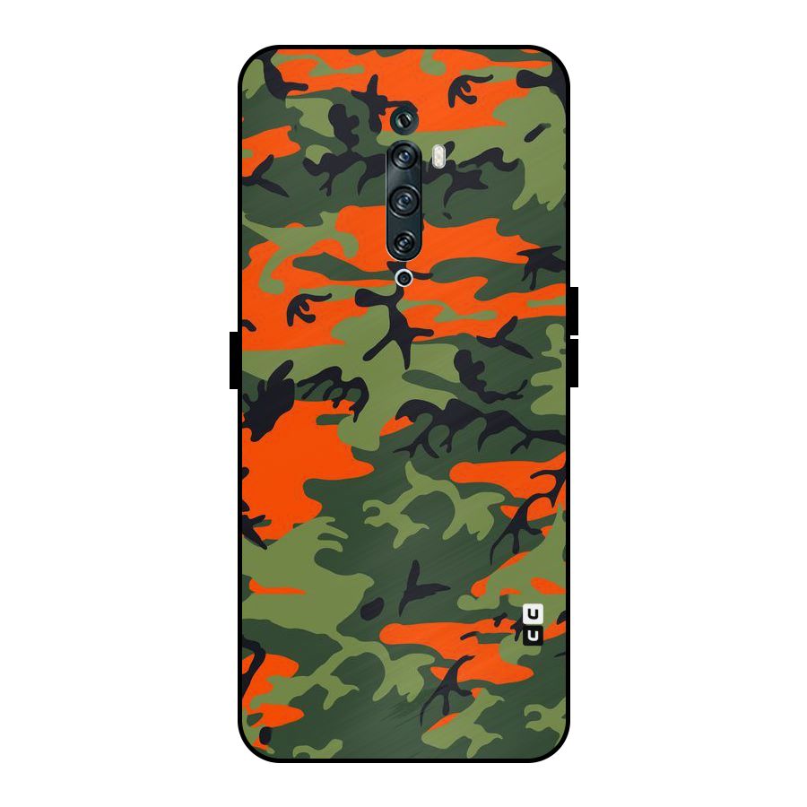 Army Pattern Metal Back Case for Oppo Reno2 Z