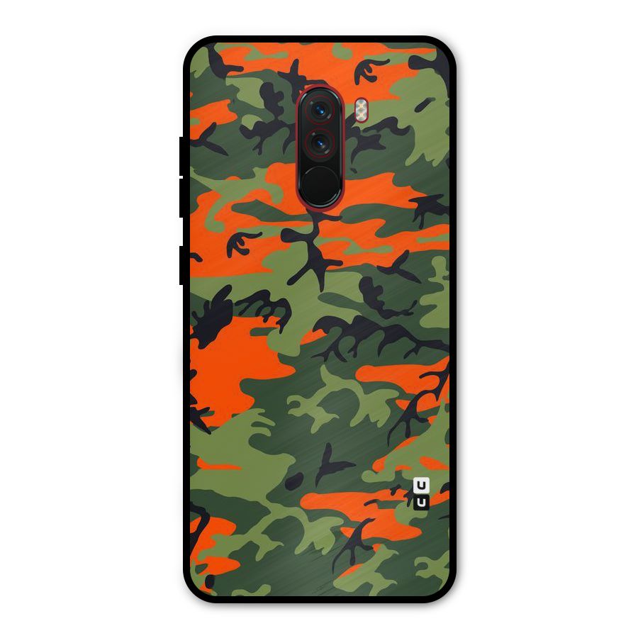 Army Pattern Metal Back Case for Poco F1
