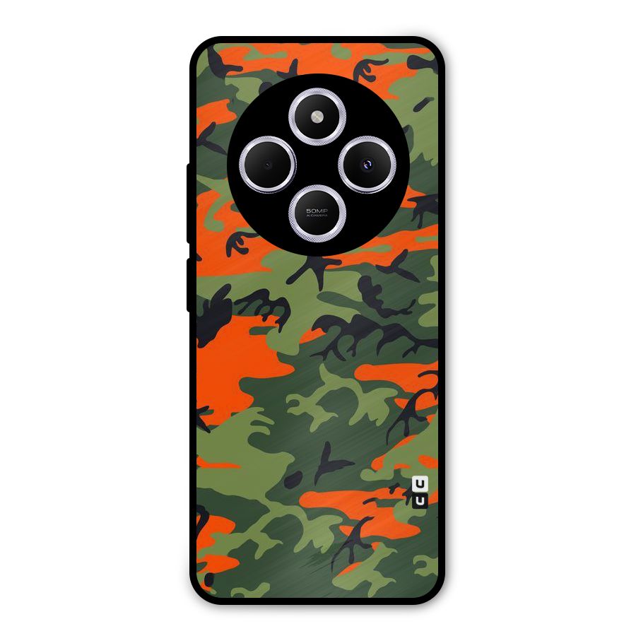 Army Pattern Metal Back Case for Poco M7