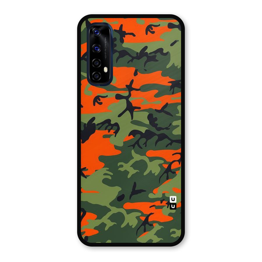 Army Pattern Metal Back Case for Realme 7