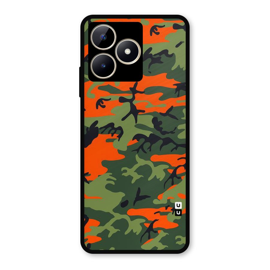 Army Pattern Metal Back Case for Realme C53