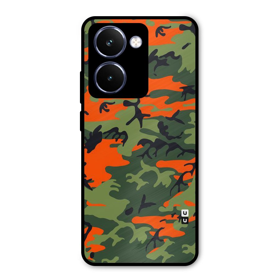 Army Pattern Metal Back Case for Realme P3 Ultra