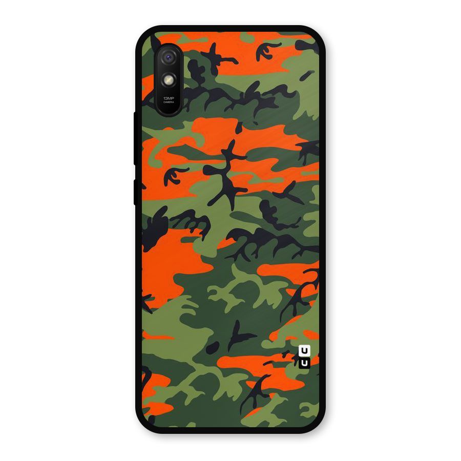 Army Pattern Metal Back Case for Redmi 9i