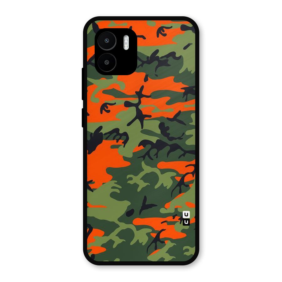 Army Pattern Metal Back Case for Redmi A2