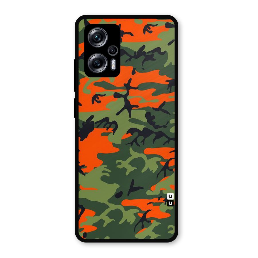 Army Pattern Metal Back Case for Redmi K50i