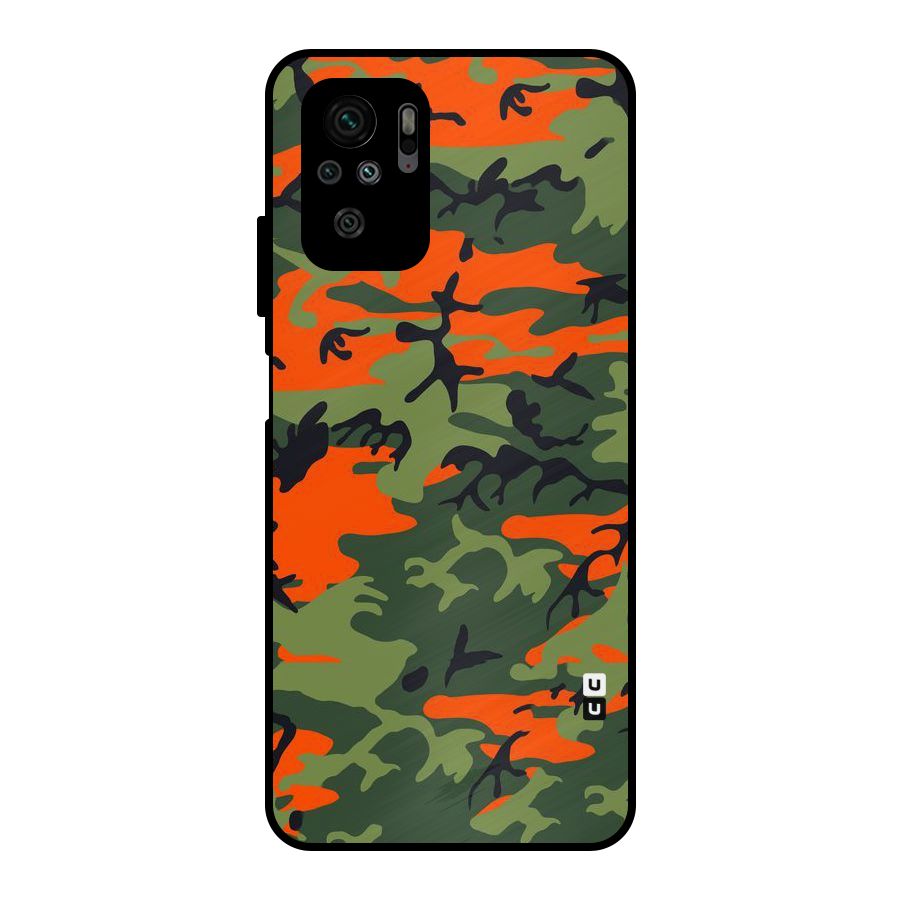 Army Pattern Metal Back Case for Redmi Note 10S