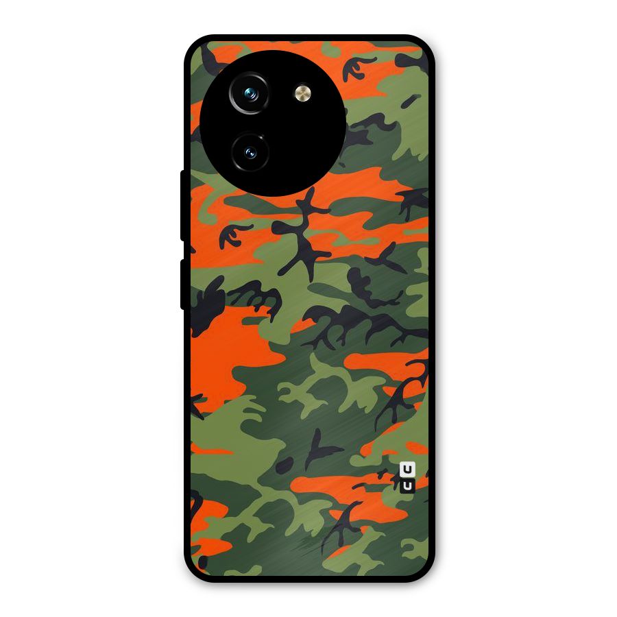 Army Pattern Metal Back Case for Vivo T3x