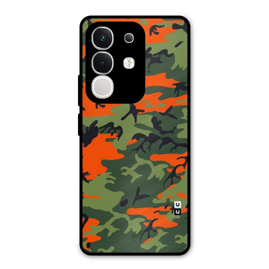 Army Pattern Metal Back Case for Vivo T4x