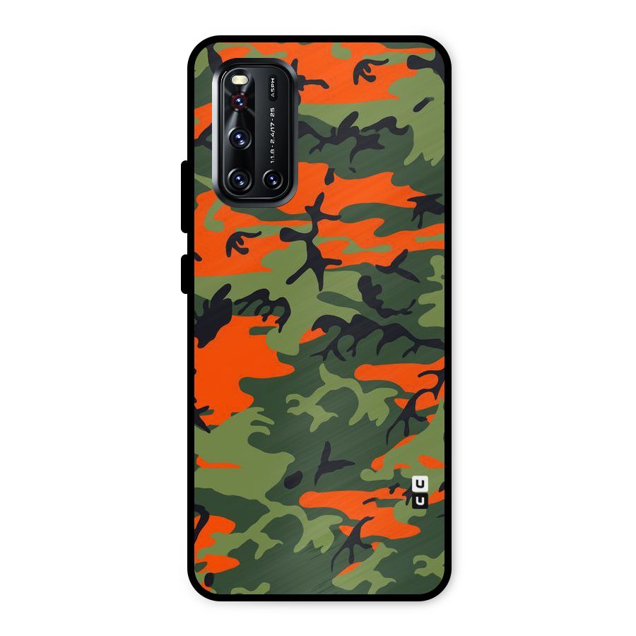 Army Pattern Metal Back Case for Vivo V19