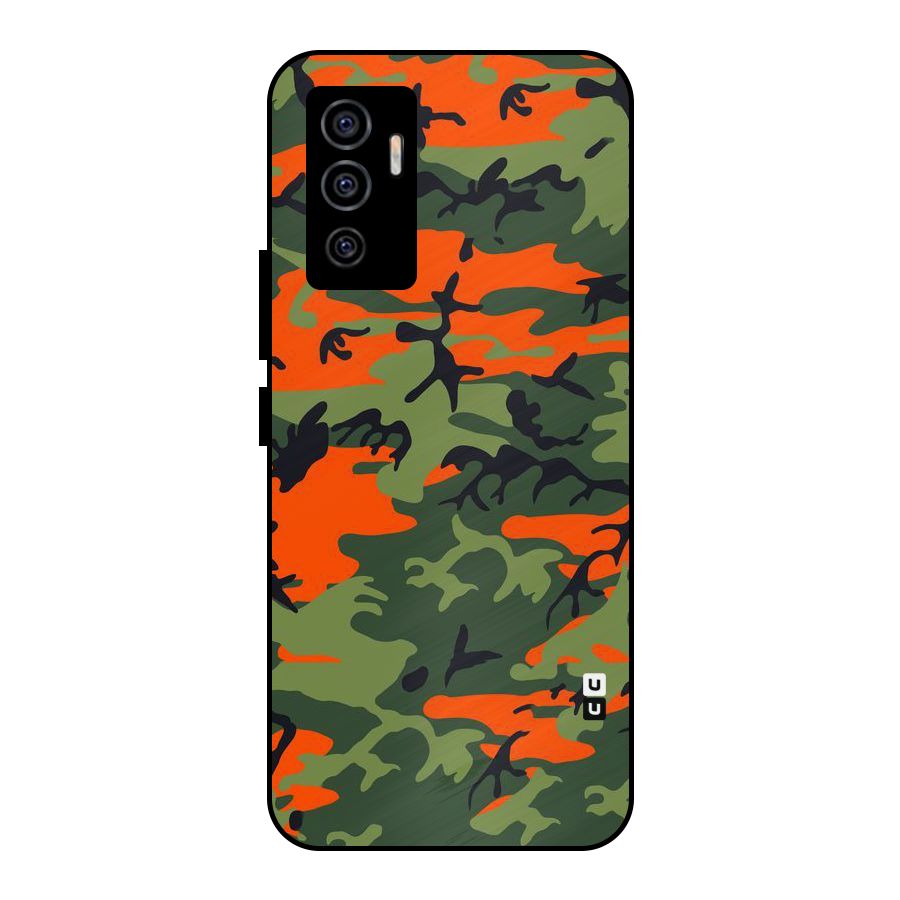 Army Pattern Metal Back Case for Vivo V23e