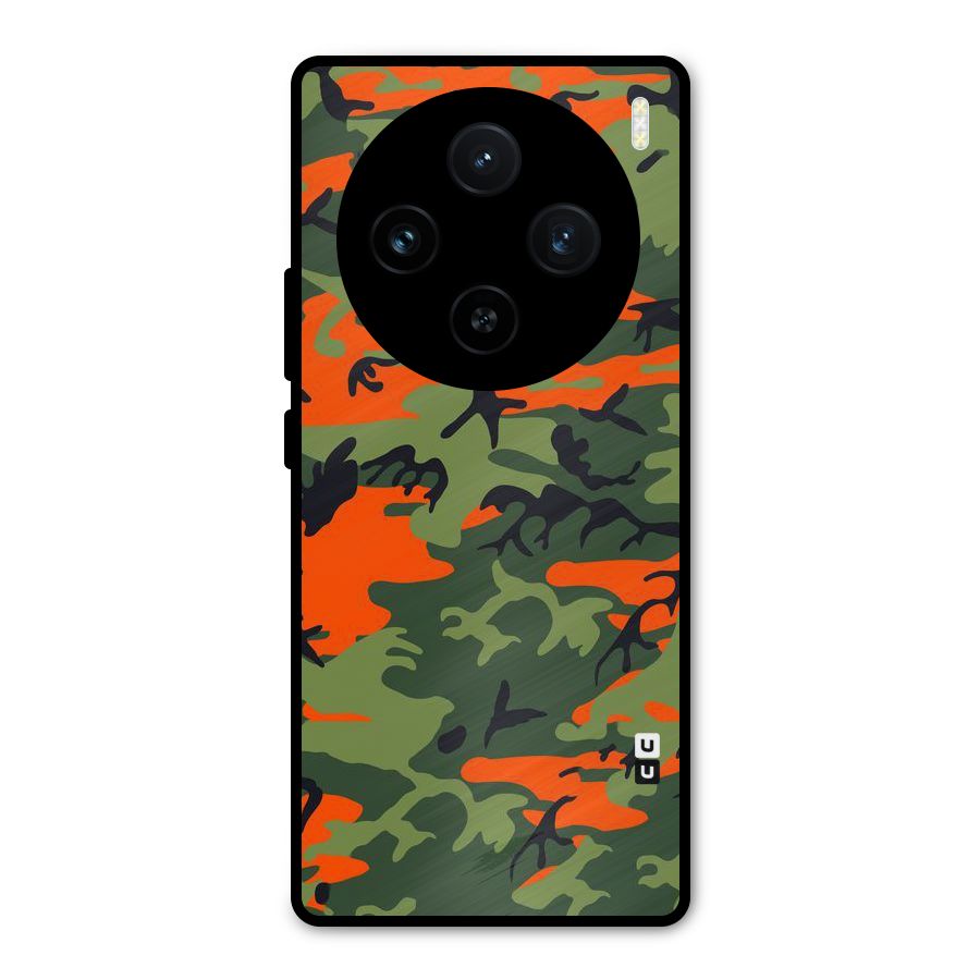 Army Pattern Metal Back Case for Vivo X100