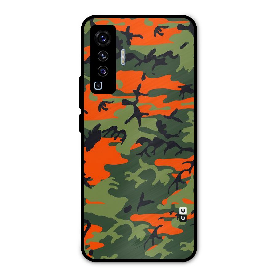 Army Pattern Metal Back Case for Vivo X50