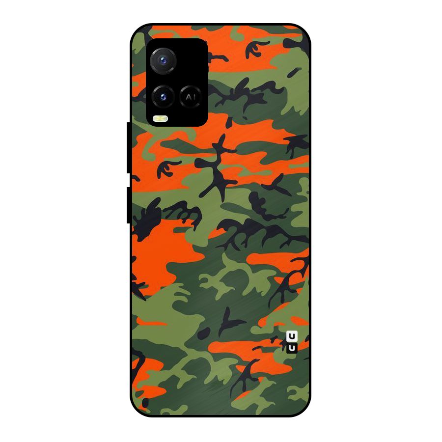 Army Pattern Metal Back Case for Vivo Y21