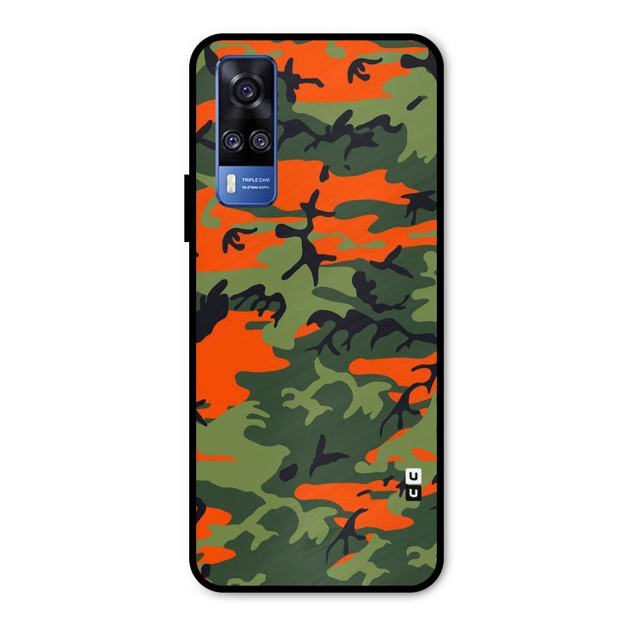Army Pattern Metal Back Case for Vivo Y51A