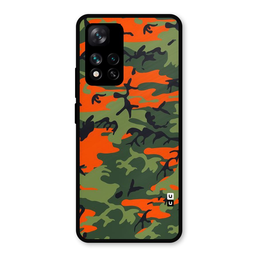 Army Pattern Metal Back Case for Xiaomi 11i Hypercharge 5G
