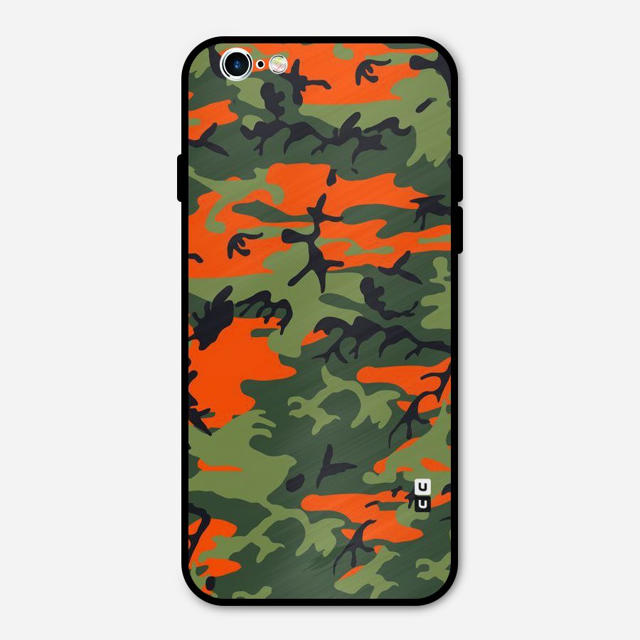 Army Pattern Metal Back Case for iPhone 6 6s