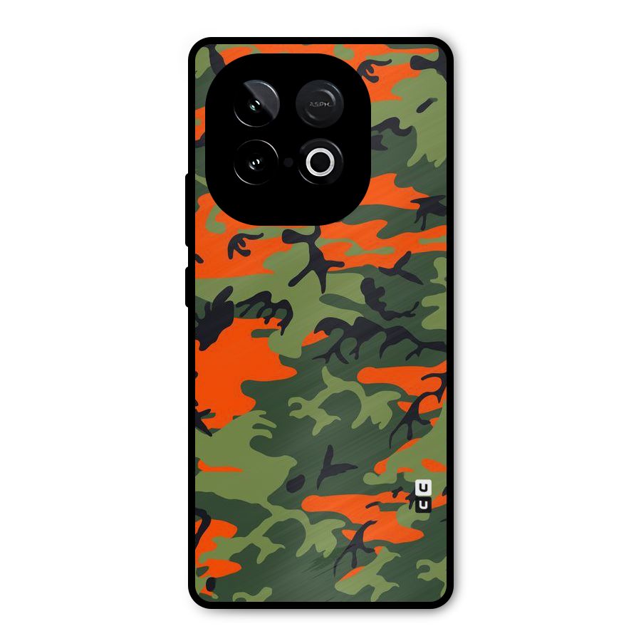 Army Pattern Metal Back Case for iQOO Neo 10