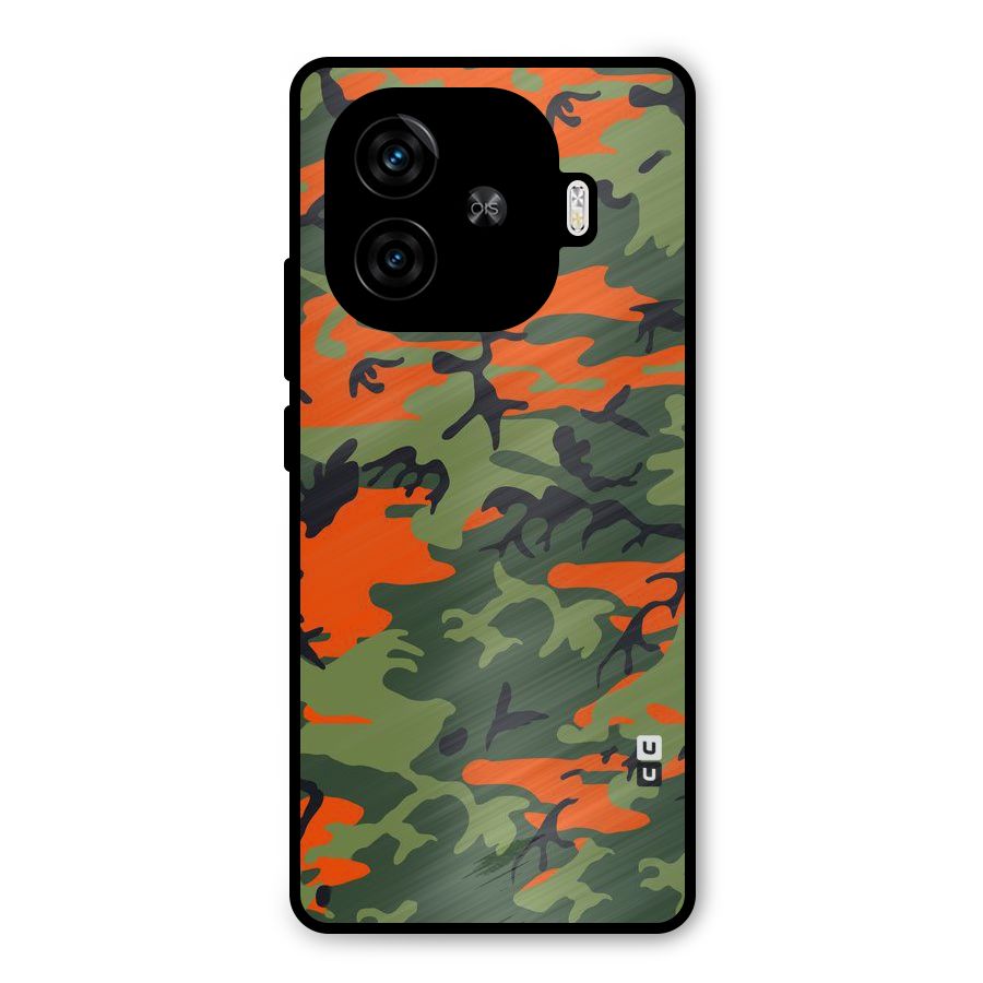 Army Pattern Metal Back Case for iQOO Neo 10R