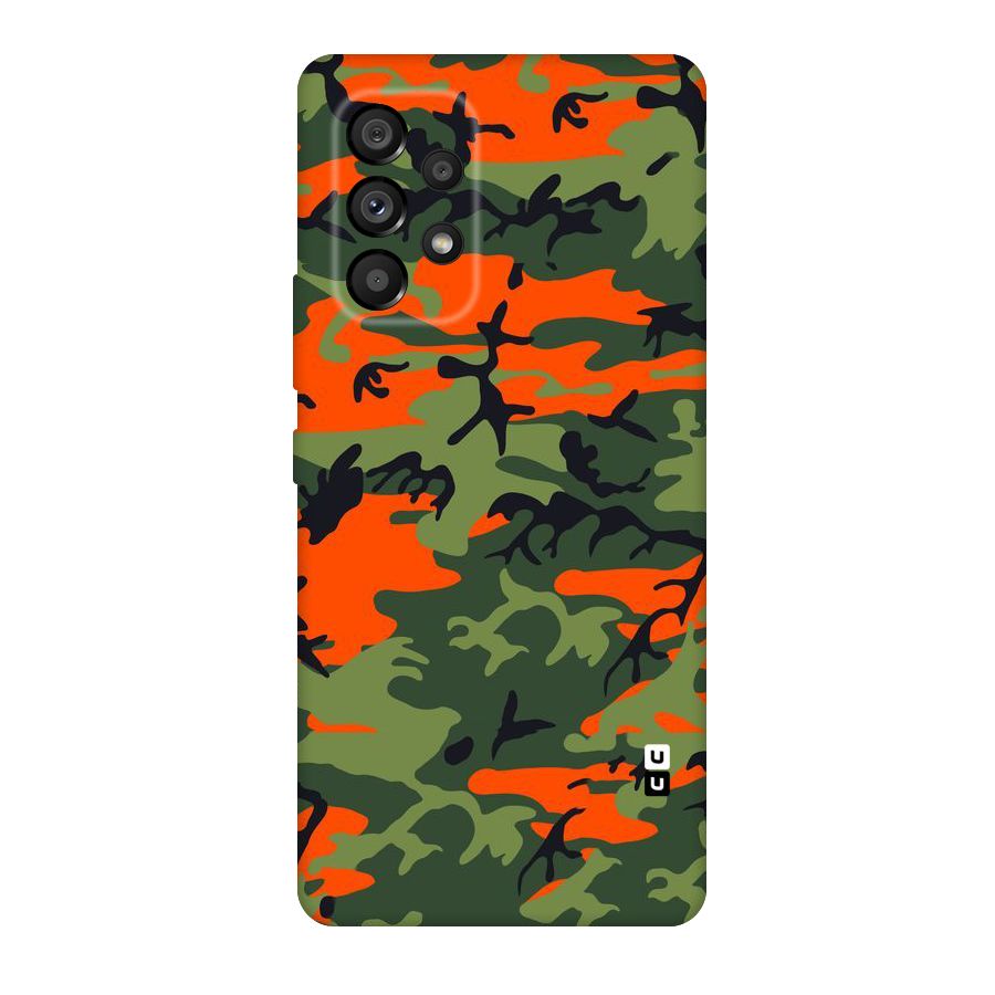 Army Pattern Original Polycarbonate Back Case for Galaxy A53 5G