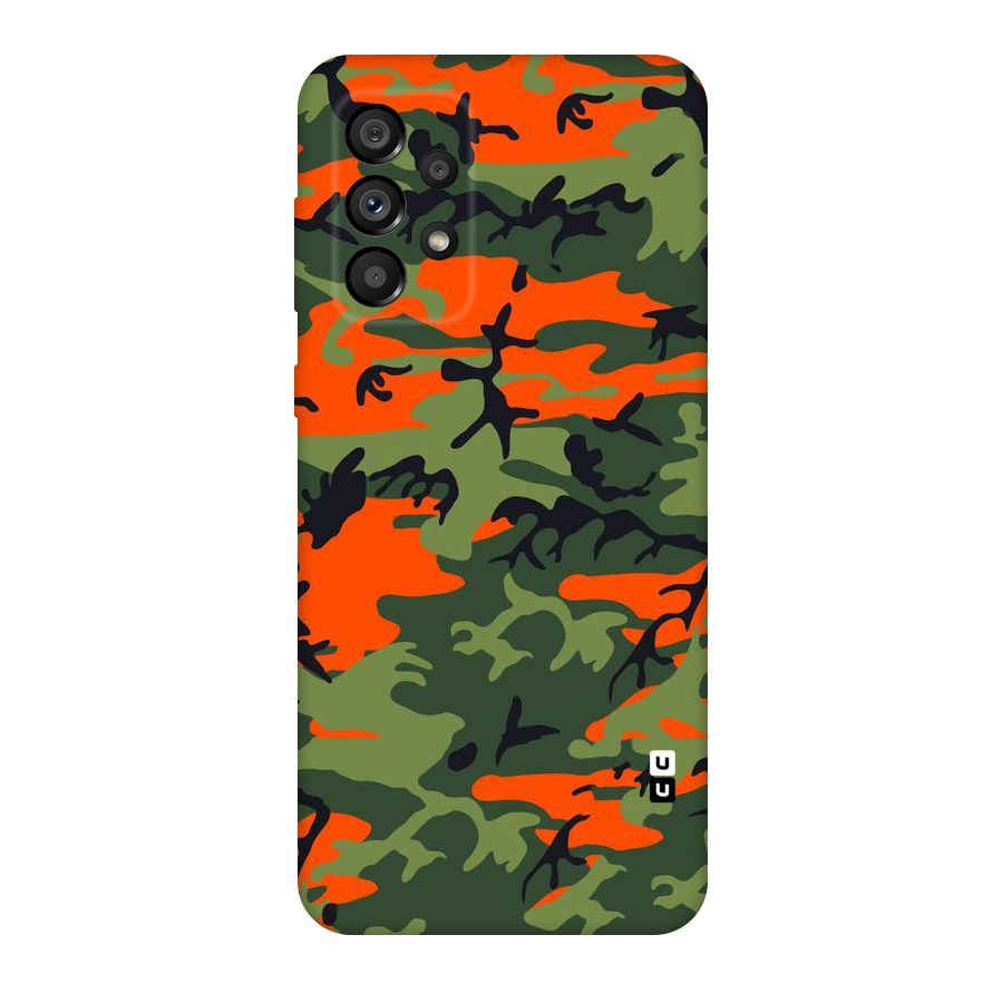 Army Pattern Original Polycarbonate Back Case for Galaxy A73 5G