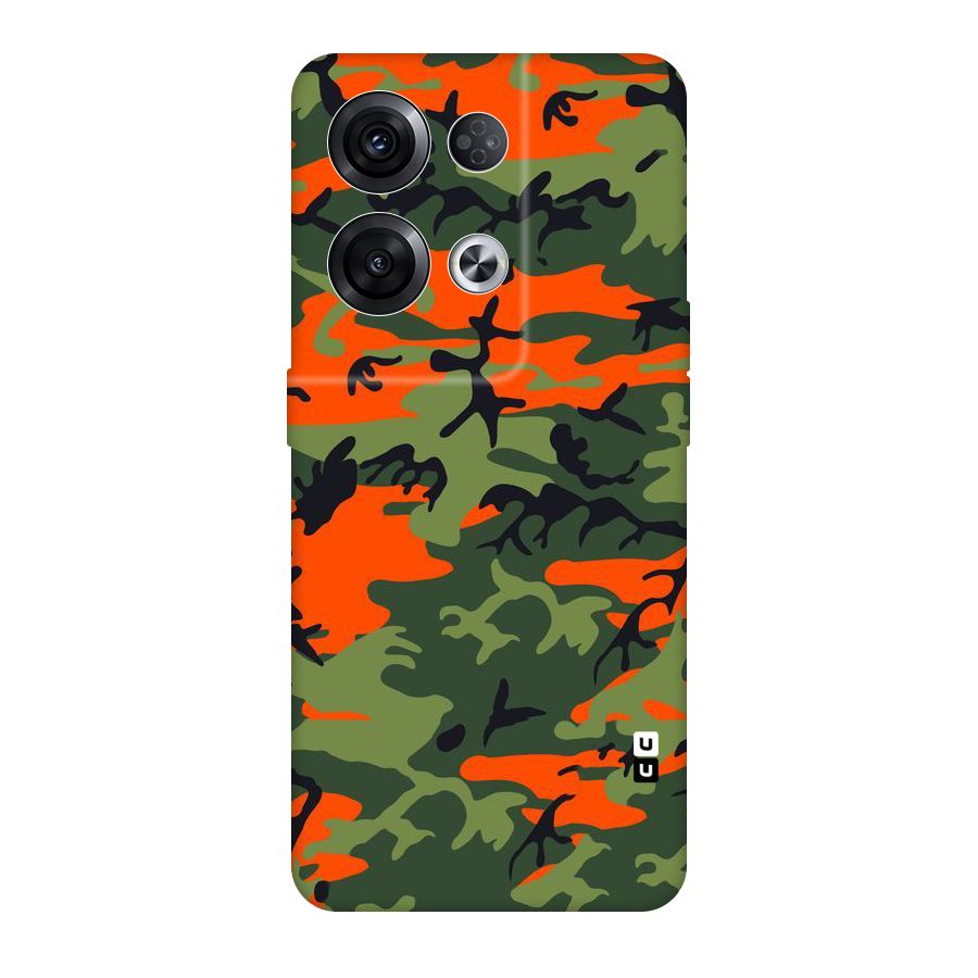 Army Pattern Original Polycarbonate Back Case for Oppo Reno8 Pro 5G