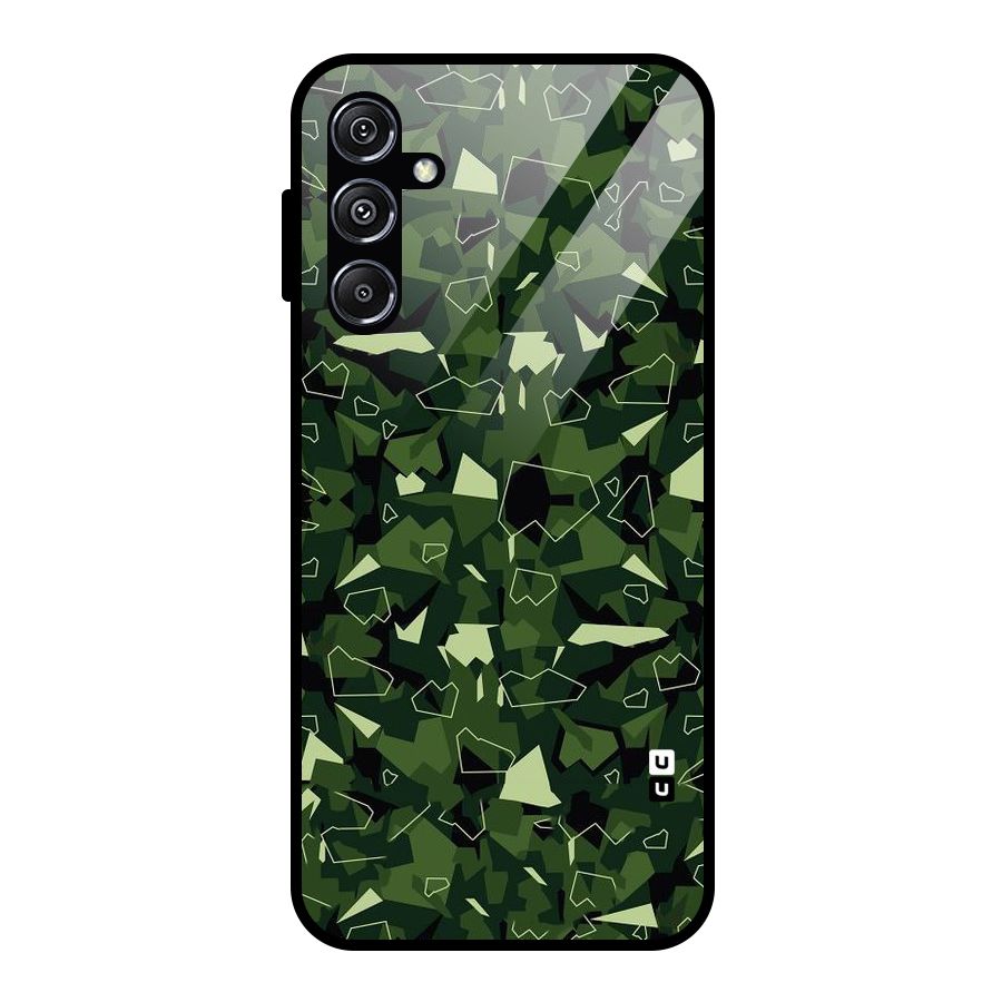 Army Shape Design Glass Back Case for Galaxy M34 5G