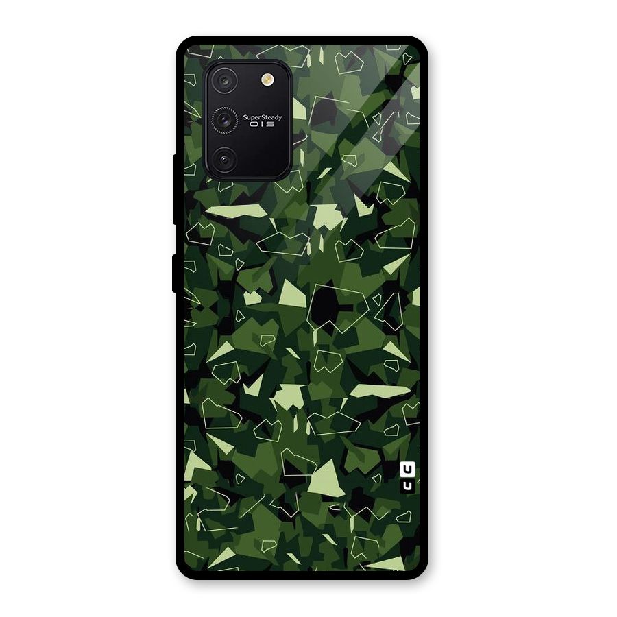 Army Shape Design Glass Back Case for Galaxy S10 Lite