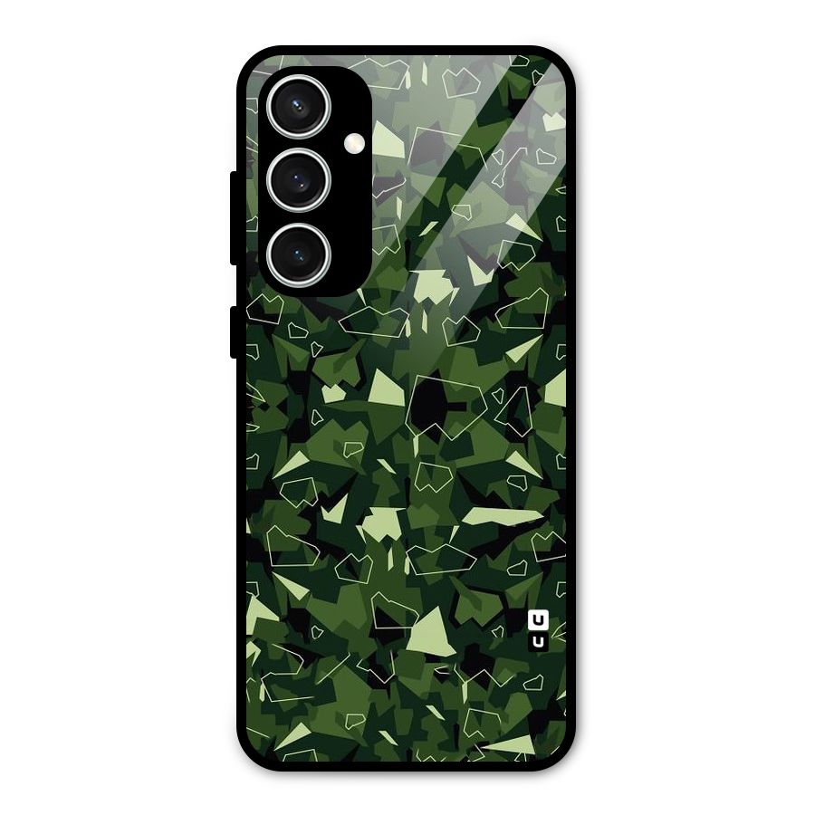 Army Shape Design Glass Back Case for Galaxy S23 FE