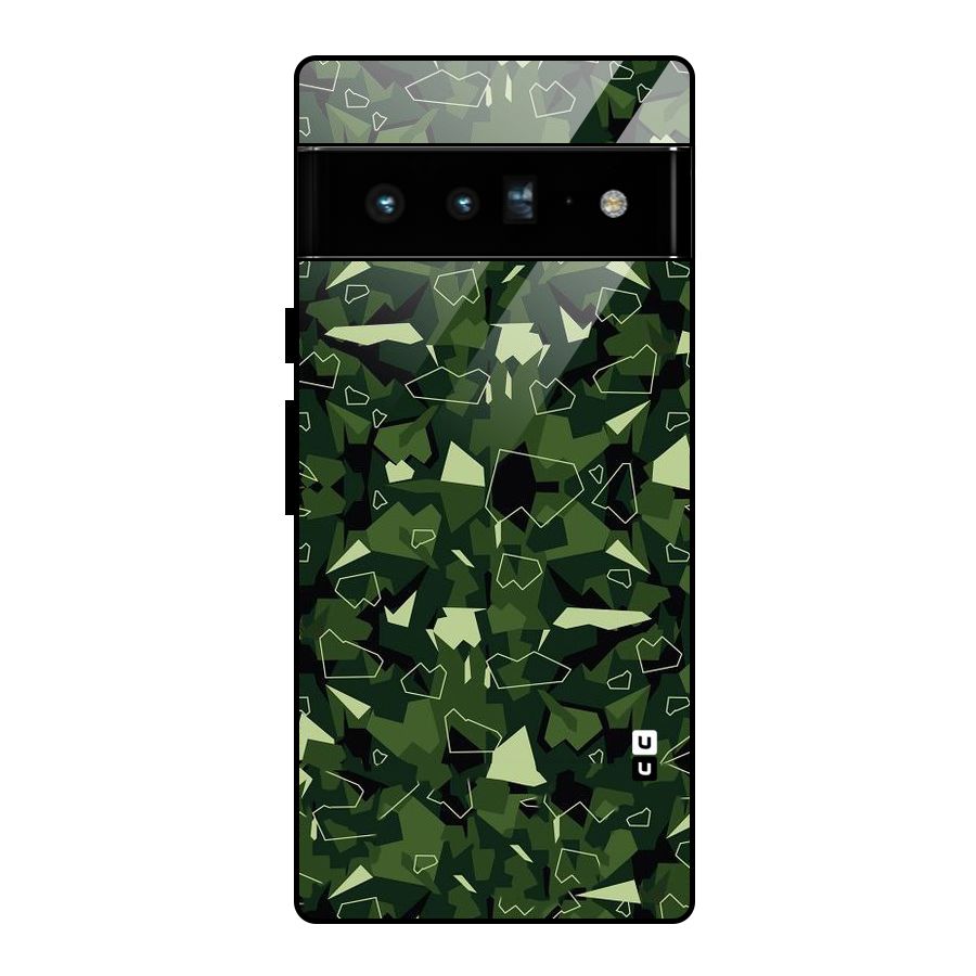 Army Shape Design Glass Back Case for Google Pixel 6 Pro