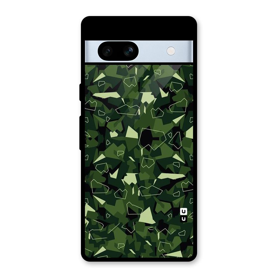 Army Shape Design Glass Back Case for Google Pixel 7a