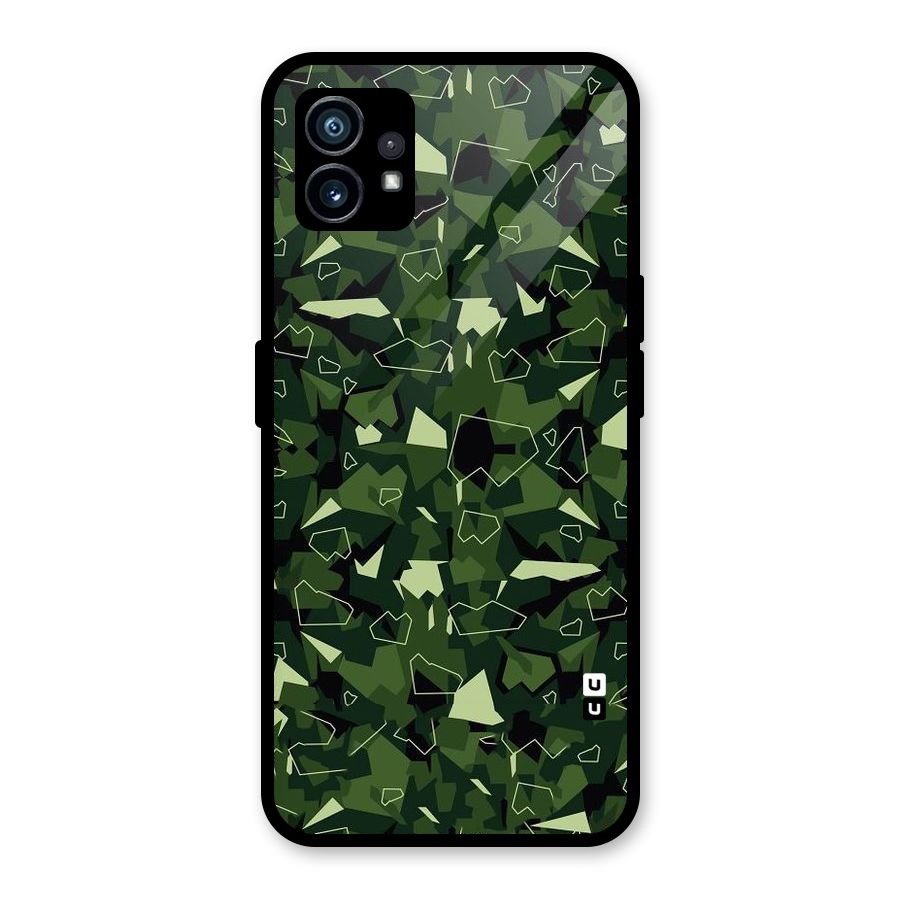 Army Shape Design Glass Back Case for Nothing Phone 1