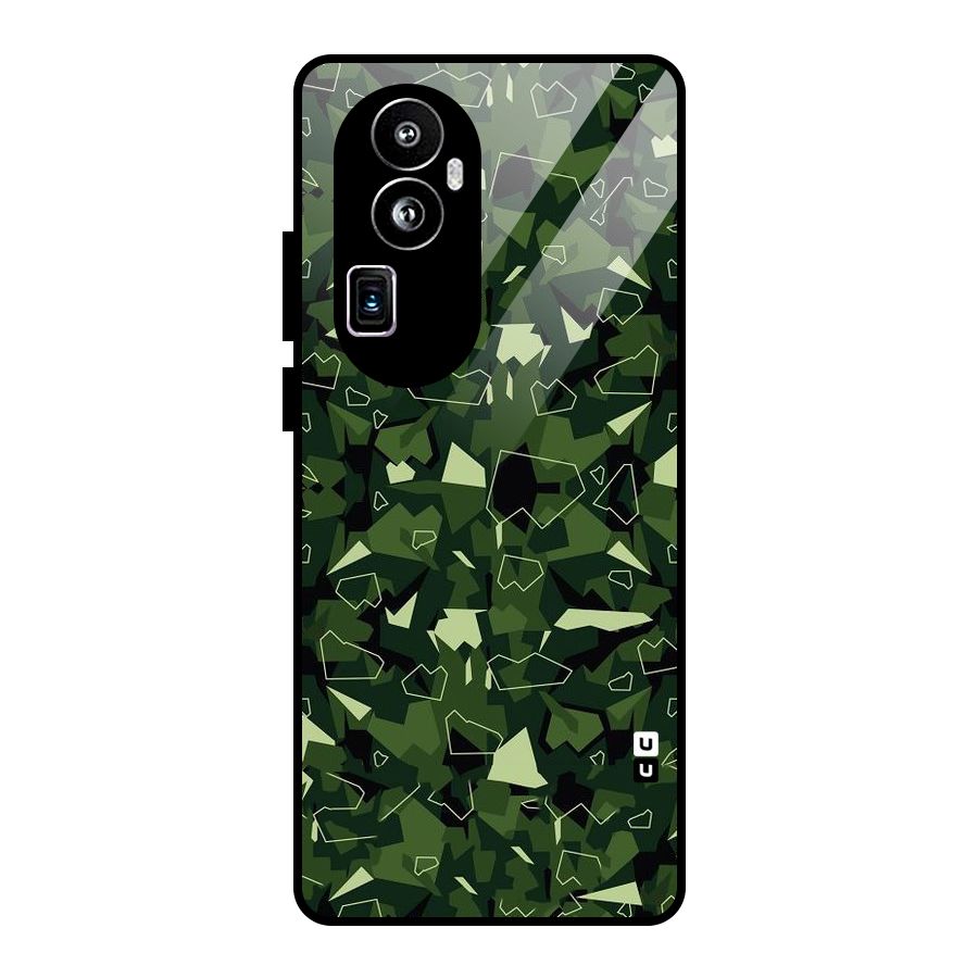 Army Shape Design Glass Back Case for Oppo Reno10 Pro Plus