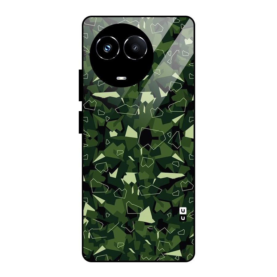 Army Shape Design Glass Back Case for Realme 11X